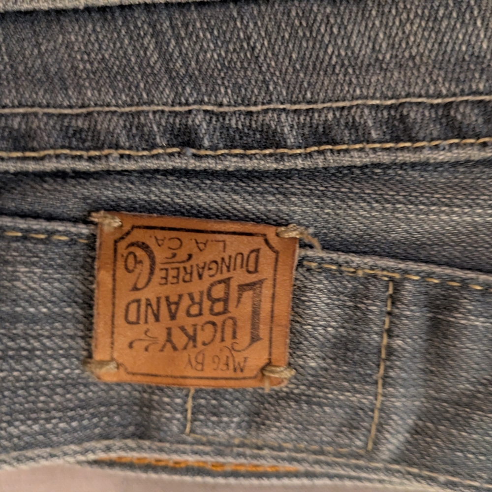 Vintage Lucky Brand Women's Light Bluish Gray Embroidered Jeans. Size 8/29 - Picture 3 of 16